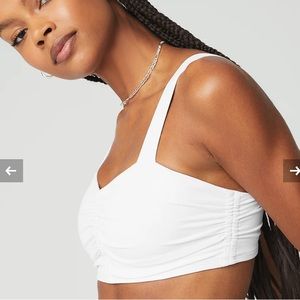 Alo Yoga Airbrush Cinch Bra White Small